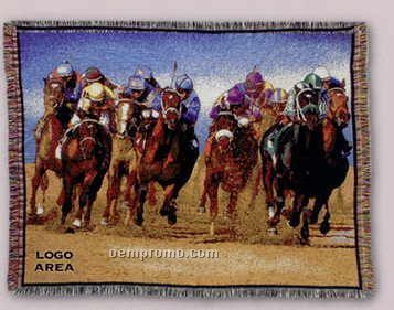 Tapestry Stock Woven Throws - Race Horse (53