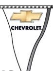 60' Stock Plasticloth Authorized Dealer Pennants - Chevrolet