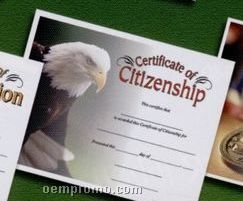 Citizenship Stock Certificate W/ Eagle Photo