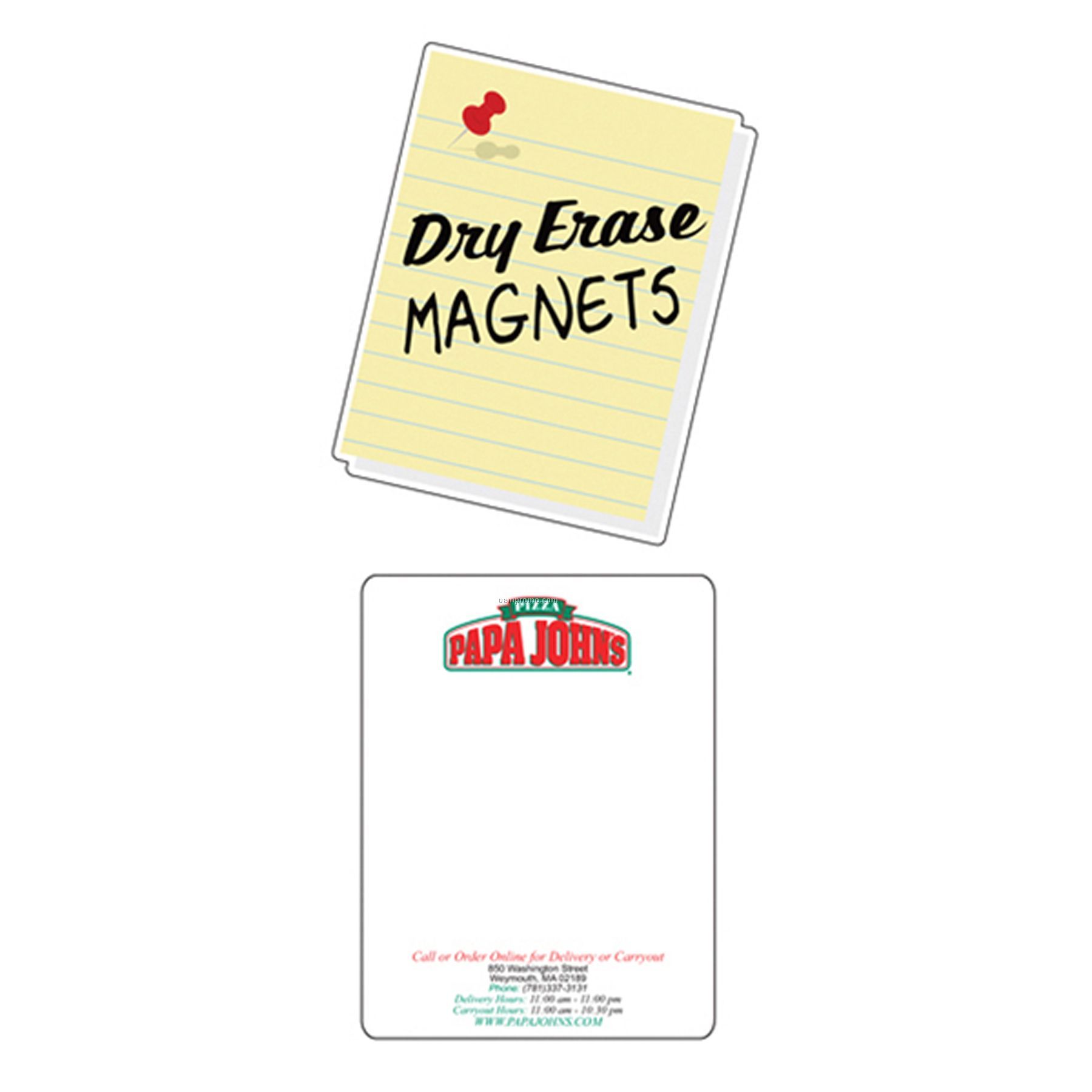 Dry Erase Rectangle Magnet ( 3" X 5")