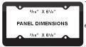 Silk Screened License Plate Frame (5/16"X6 1/4" Top Imprint Area)