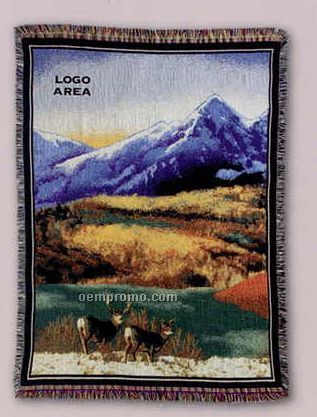Tapestry Stock Woven Throws - Mountain Scene (53