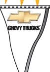 60' Stock Plasticloth Authorized Dealer Pennants - Chevy Trucks