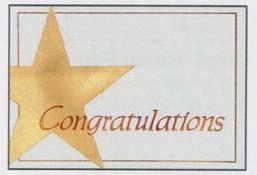 Congratulations Star 3 1/2"X5" Everyday Greeting Card