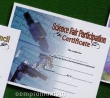 Science Fair Participation Stock Certificate W/ Microscope Photo