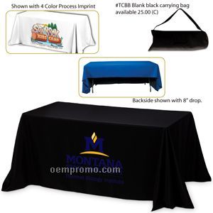 3 Sided 8' Economy Table Cover (Screen Printed)