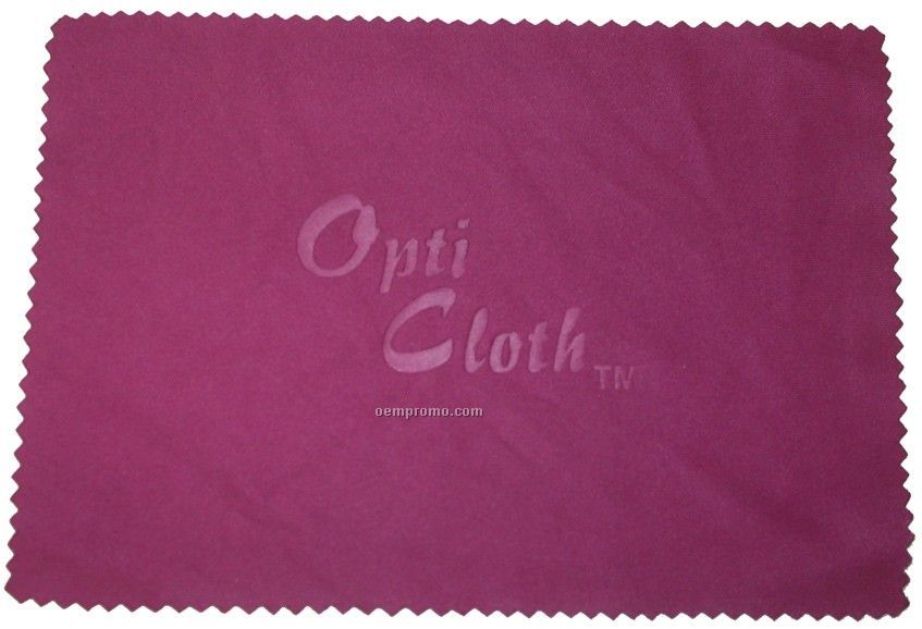 Deluxe 3.5" X 5" Wine Color Opticloth With Debossed Imprint