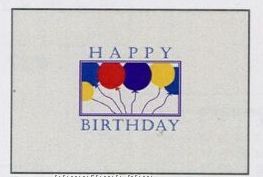 Happy Birthday Balloons 3 1/2"X5" Everyday Greeting Card