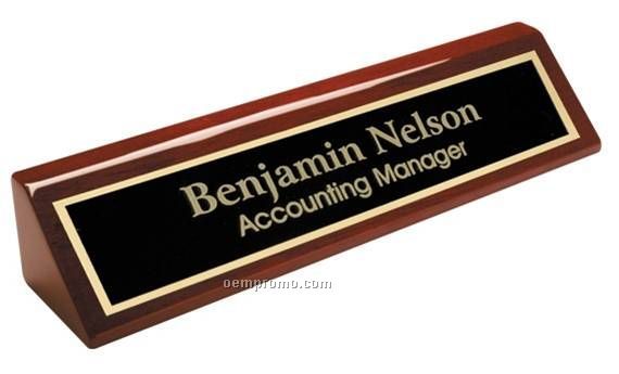 Name Plate Wedges - Rosewood 2" X 8"