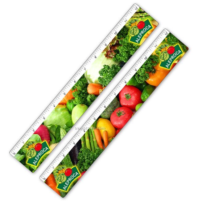 Ruler W/ Vegetables Lenticular Flip Effect (Custom)