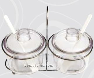 San Products Condiment Jar Set (Jar & Lid) - 8 Oz.