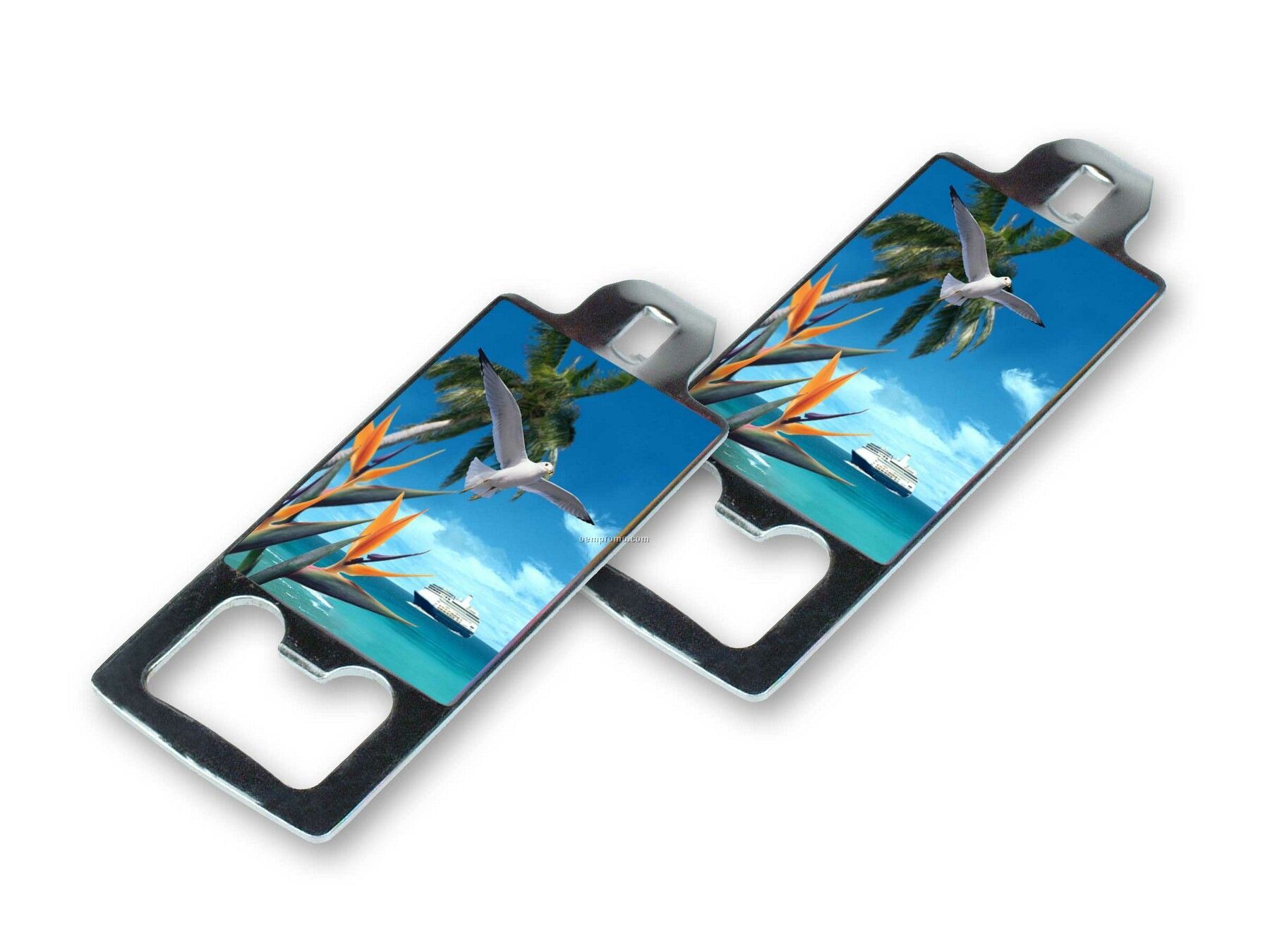 2 In 1 Can And Bottle Opener W/ Custom 3d Lenticular Images