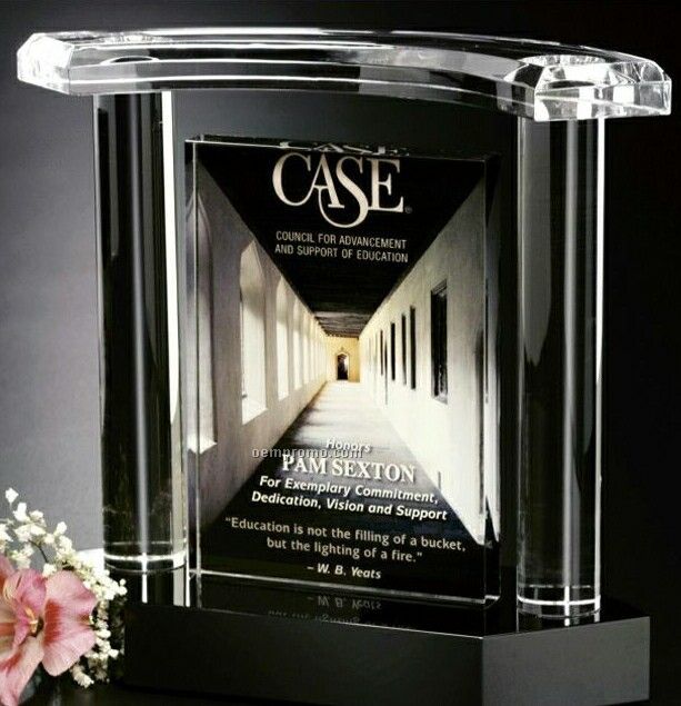 Crystal Illumachrome Vanessa Award (7"X7"X3")