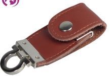Flash Memory Drive With Leather Sheath