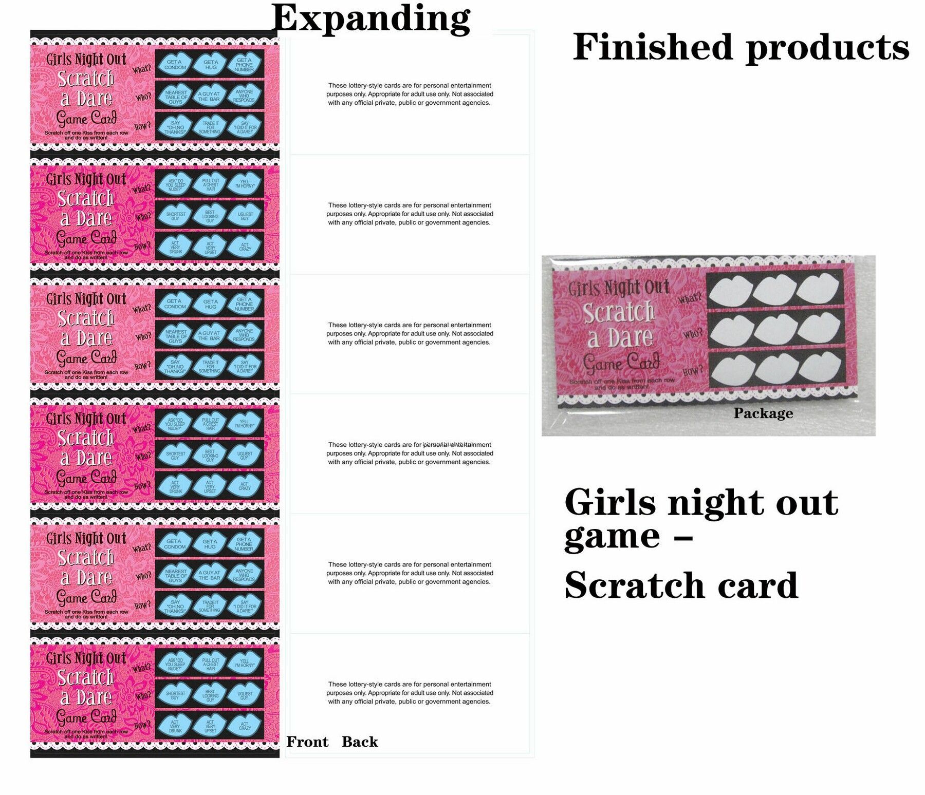 Girls Night Out Scratch Card