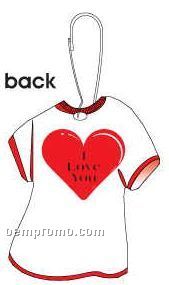 Heart T-shirt Zipper Pull