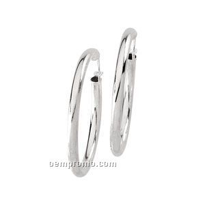 Ladies' Stainless Steel 23mm Hoop Earring