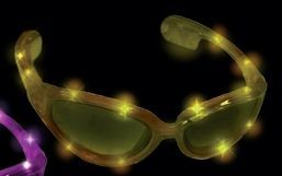 Light Up Yellow Flashing Glasses