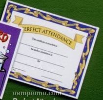 Perfect Attendance Stock Certificate