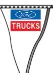 60' Plasticloth Authorized Dealer Pennants - Ford Trucks