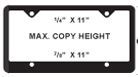 Budget Line 3-d License Plate Frame (1/4"X11" Top Imprint Area)