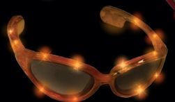 Light Up Orange Flashing Glasses