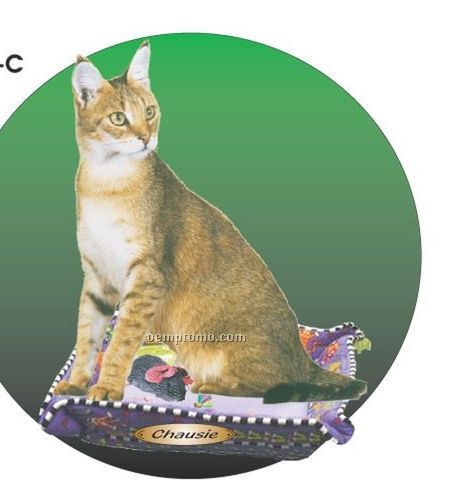 Chausie Cat Acrylic Coaster W/ Felt Back