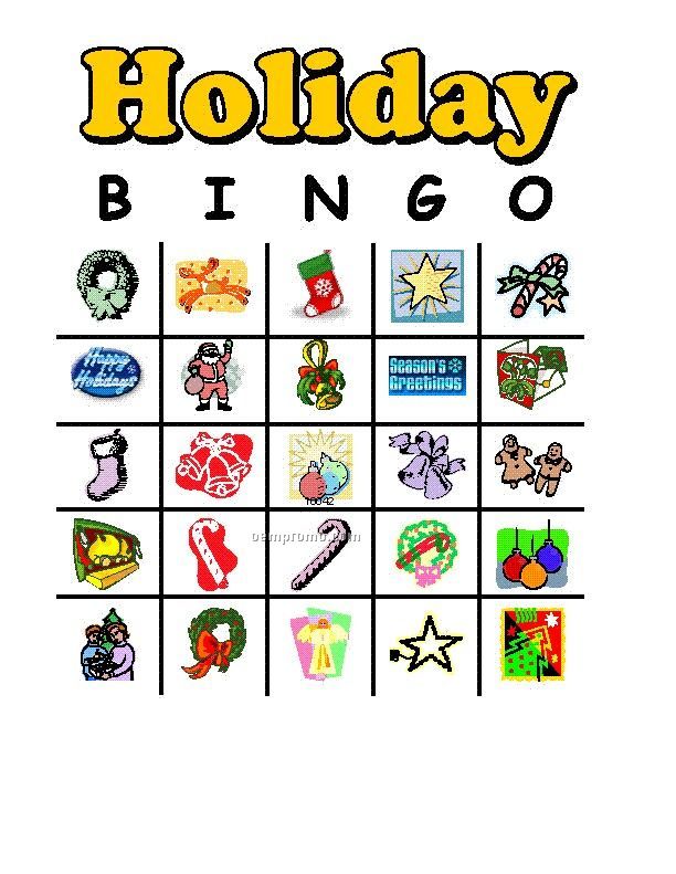 Holiday Or Custom Bingo Game Cards