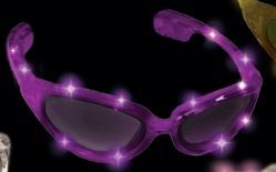 Light Up Purple Flashing Glasses