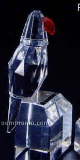 Optic Crystal Round Bird Figurine