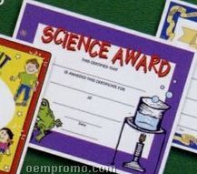 Science Award Stock Certificate