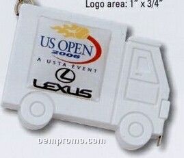 White Truck Tape Measure W/ Key Ring (5 Day Fast Ship)