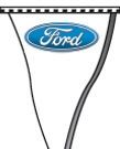 60' Plasticloth Authorized Dealer Pennants - Ford