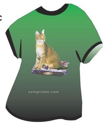 Chausie Cat T Shirt Acrylic Coaster W/ Felt Back