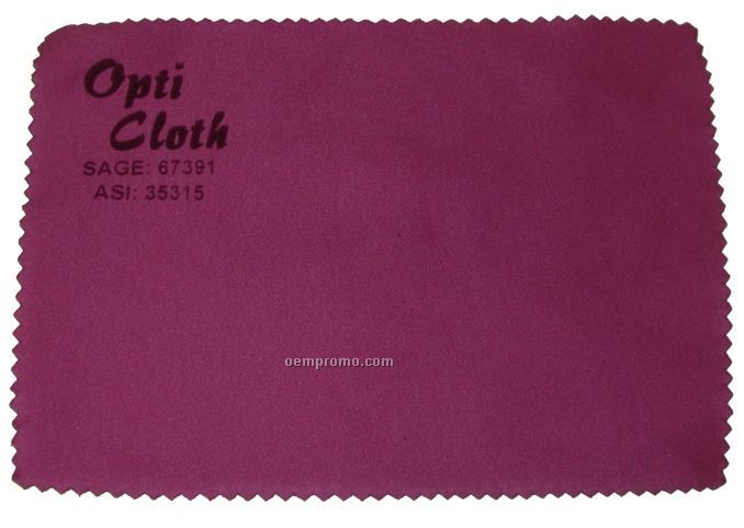 Deluxe 3.5" X 5" Wine Color Opticloth With Laser "Engraved" Imprint