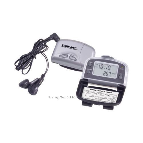 FM Scan Radio With 5-function Pedometer