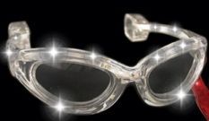 Light Up White Flashing Glasses