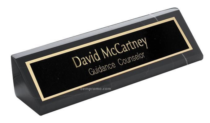 Name Plate Wedges - Black 2" X 10"