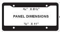 Silk Screened License Plate Frame (3/4"X6 1/2" Top Imprint Area)