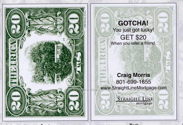 Trick Custom Money Cards In $20 Denomination (2-5/8"X3-5/8")