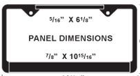 Die Cast Metal License Plate Frame (5/16"X6 1/8" Top Imprint Area)