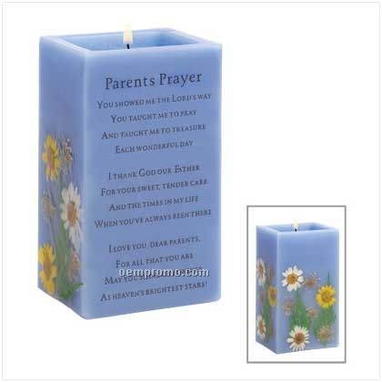 Parent's Prayer Candle W/ 60 Hour Burn Time