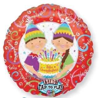 28" Singing Kids Happy Birthday Balloon