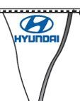 60' Plasticloth Authorized Dealers Pennants - Hyundai