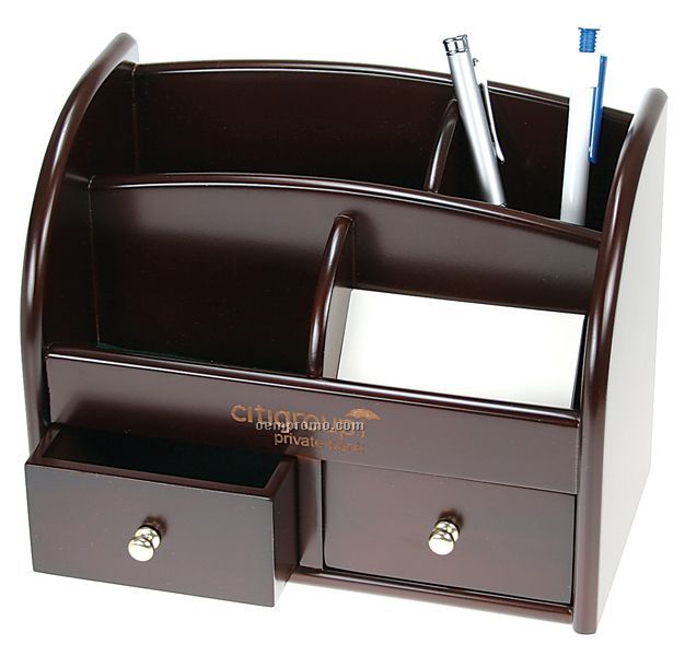 Clean Up Your Desk-desktop Organizer With Two Drawers