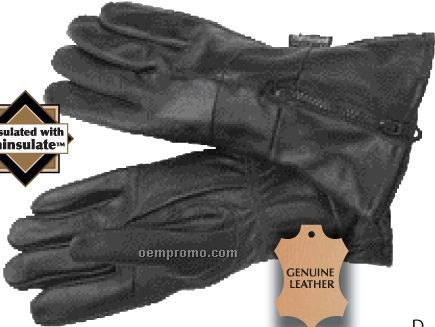 Diamond Plate Solid Genuine Leather Gloves (L)