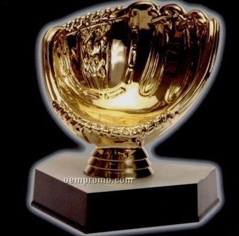 Gold Glove Holder On Home Plate