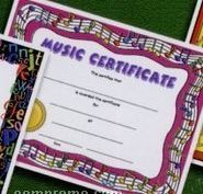 Music Stock Certificate