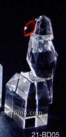 Optic Crystal Parakeet Figurine