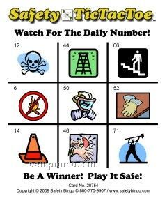 Safety Tictactoe Cards Or Custom Game Cards